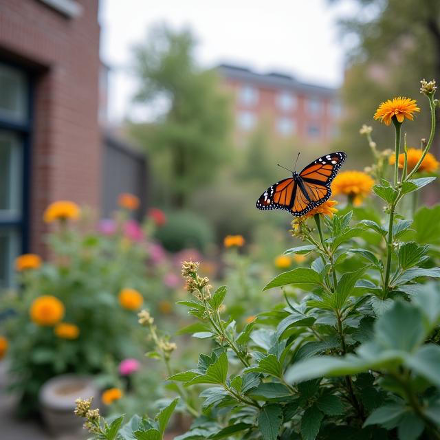 Jardín diseñado para atraer fauna urbana local